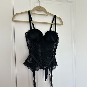 H&M Black Lace Corset Size 8
